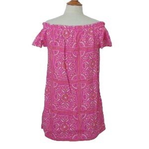 Vineyard Vines 100% Cotton Indian Block Print Pink Resortwear Dress XL